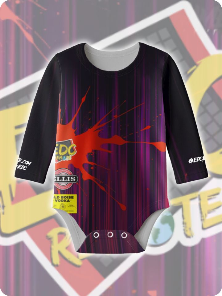 EDC Remote Beat the Pro dart jersey baby onesie by Mike Maloney