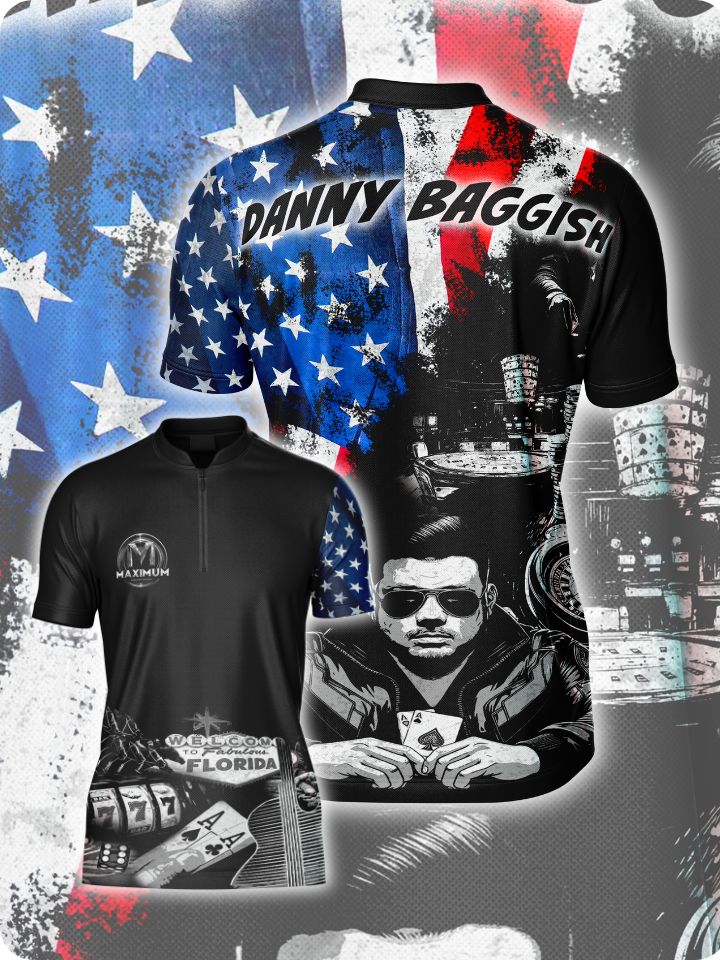 Danny "The Gambler" Baggish dart Jersey - Maximum Precision Designs by Mike Maloney